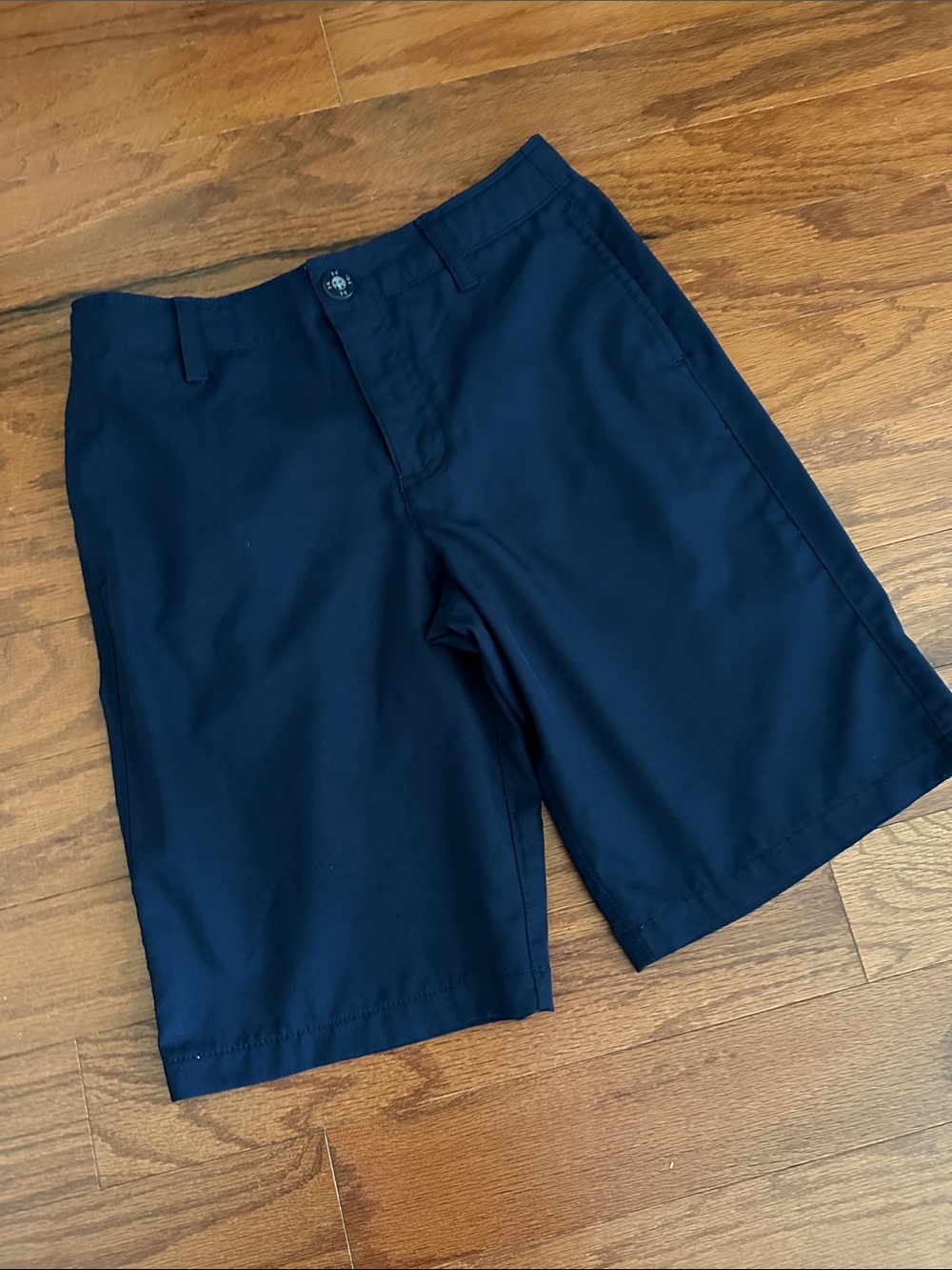 Under Armour Navy Flat-Front Boys Shorts